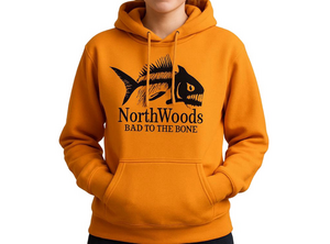 Exist bad to the bone orange pullover hoodie hooded sweatshirt size medium